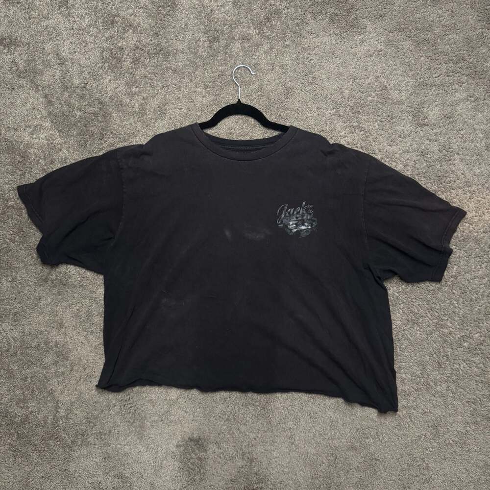 CROPPED LARGE St. John's Bay Jack's Cigar Bar & Club Graphic Cropped T-Shirt 2XL